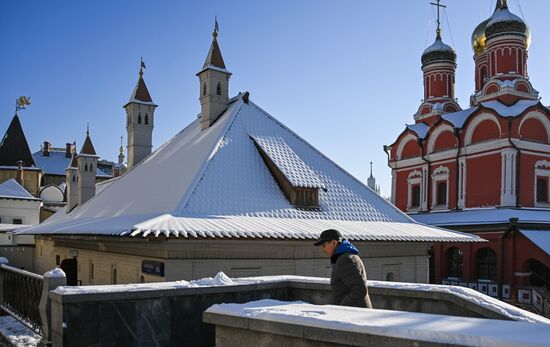 Первый снег в Москве