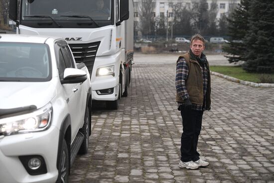 Иван Охлобыстин доставил гуманитарную помощь защитникам Донбасса