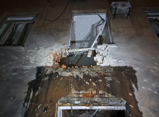 Последствия обстрела Донецка