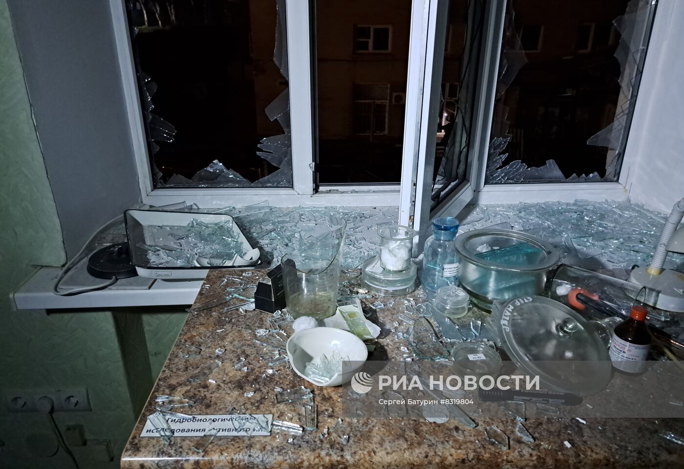 Последствия обстрела Донецка