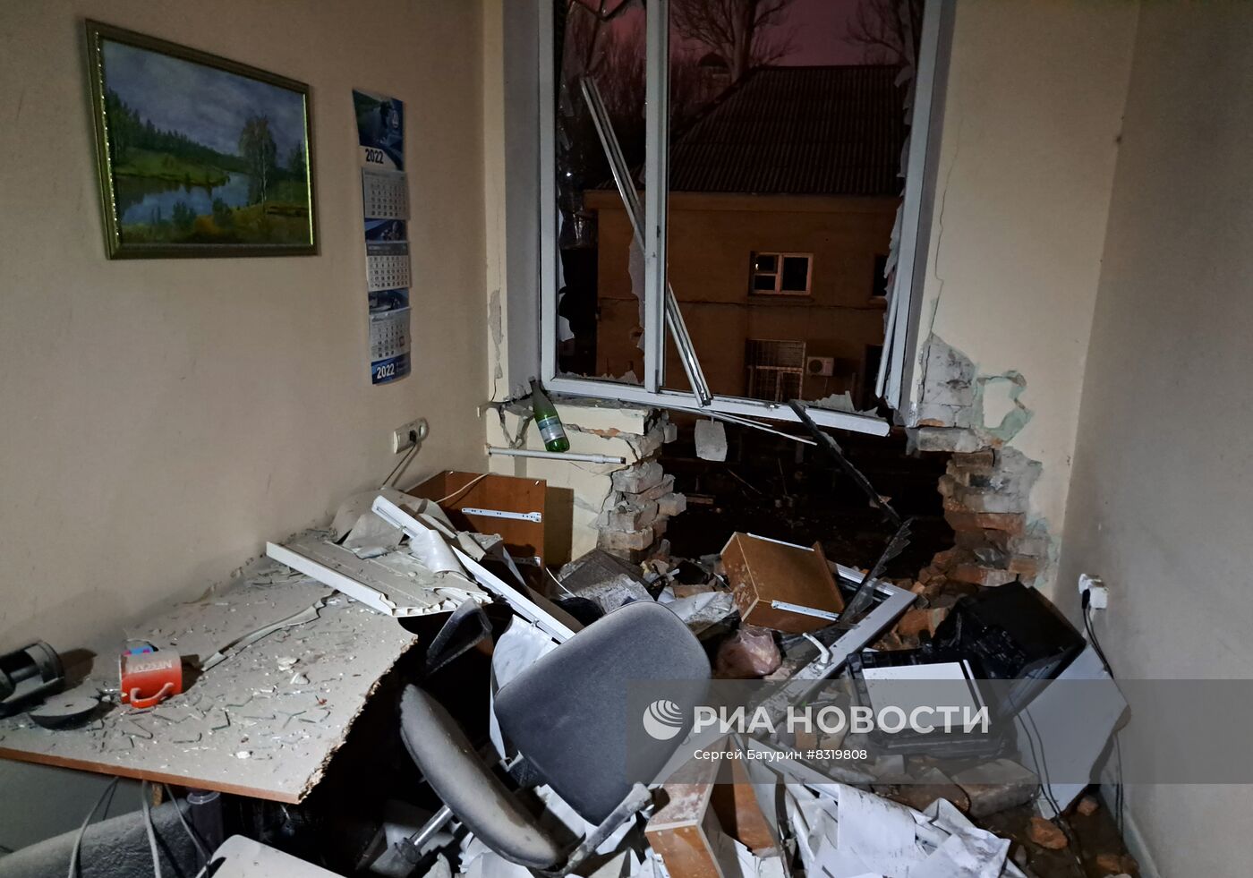 Последствия обстрела Донецка