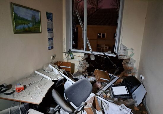 Последствия обстрела Донецка