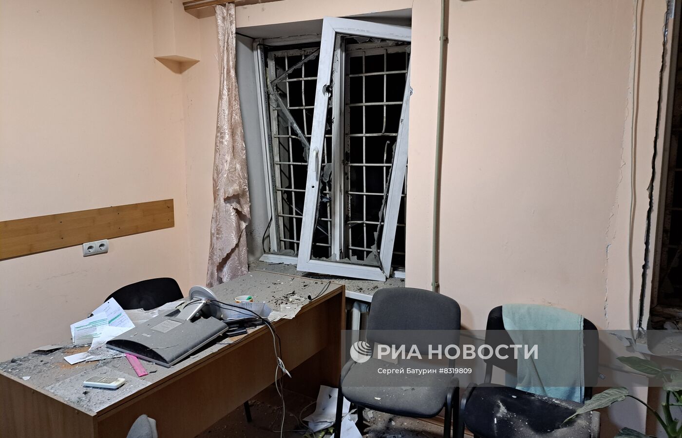 Последствия обстрела Донецка