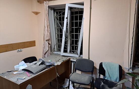 Последствия обстрела Донецка