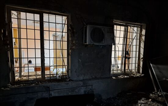 Последствия обстрела Донецка