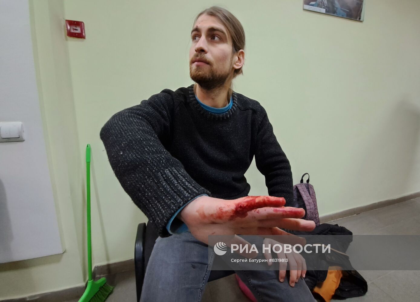 Последствия обстрела Донецка