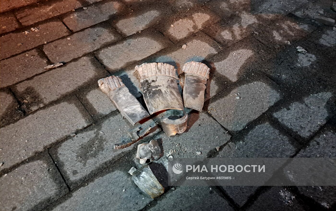 Последствия обстрела Донецка