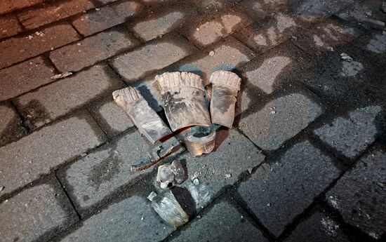 Последствия обстрела Донецка