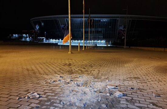 Последствия обстрела Донецка