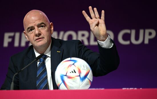 Футбол. ЧМ-2022. Пресс-конференция президента FIFA Д. Инфантино