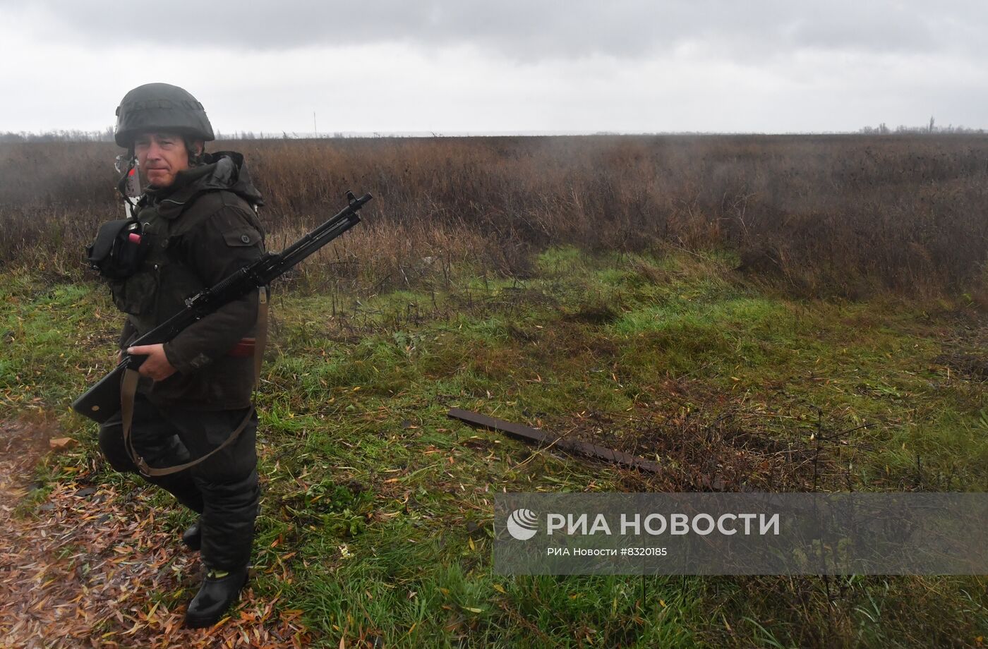 Позиции добровольческого батальона "Крым" на Запорожском направлении