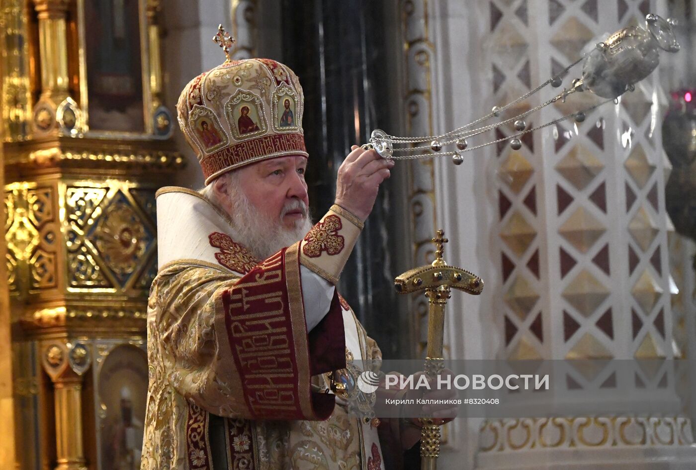 Торжественное богослужение в Храме Христа Спасителя в Москве