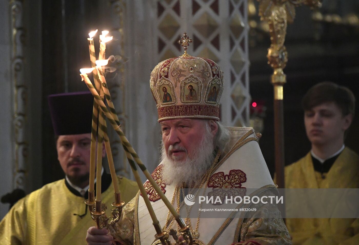 Торжественное богослужение в Храме Христа Спасителя в Москве