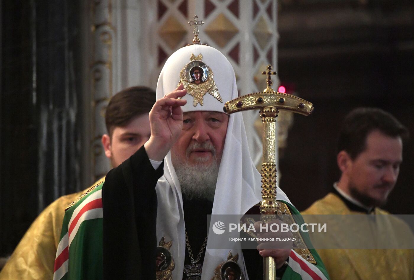 Торжественное богослужение в Храме Христа Спасителя в Москве