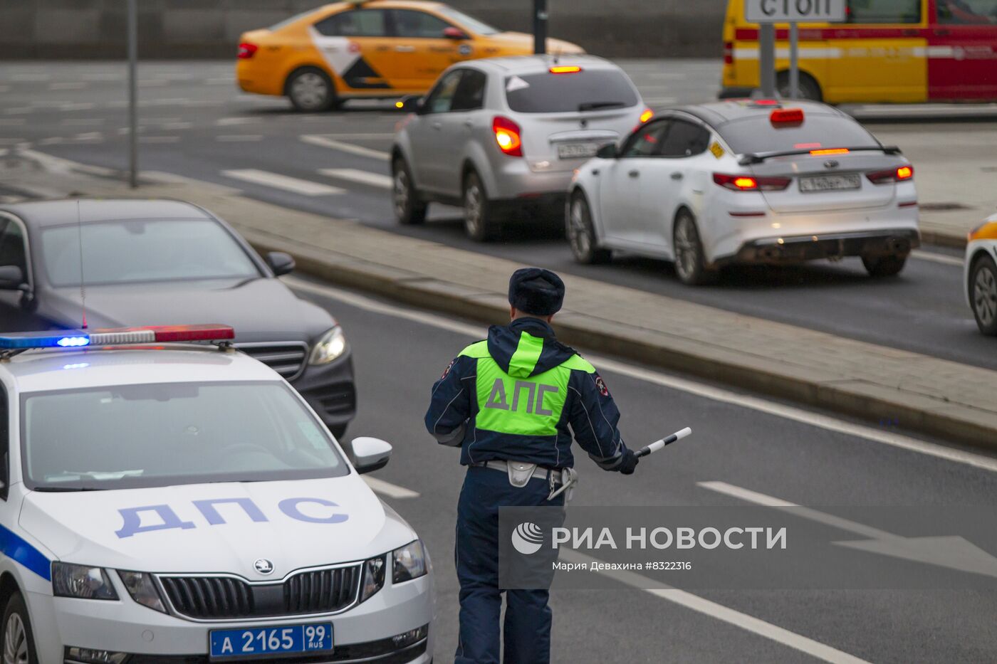 Работа сотрудников ДПС