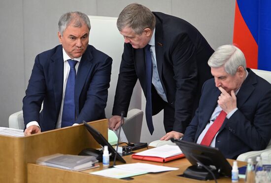 Пленарное заседание Госдумы РФ