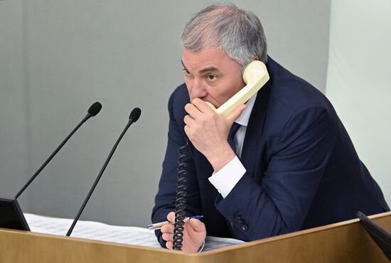 Пленарное заседание Госдумы РФ