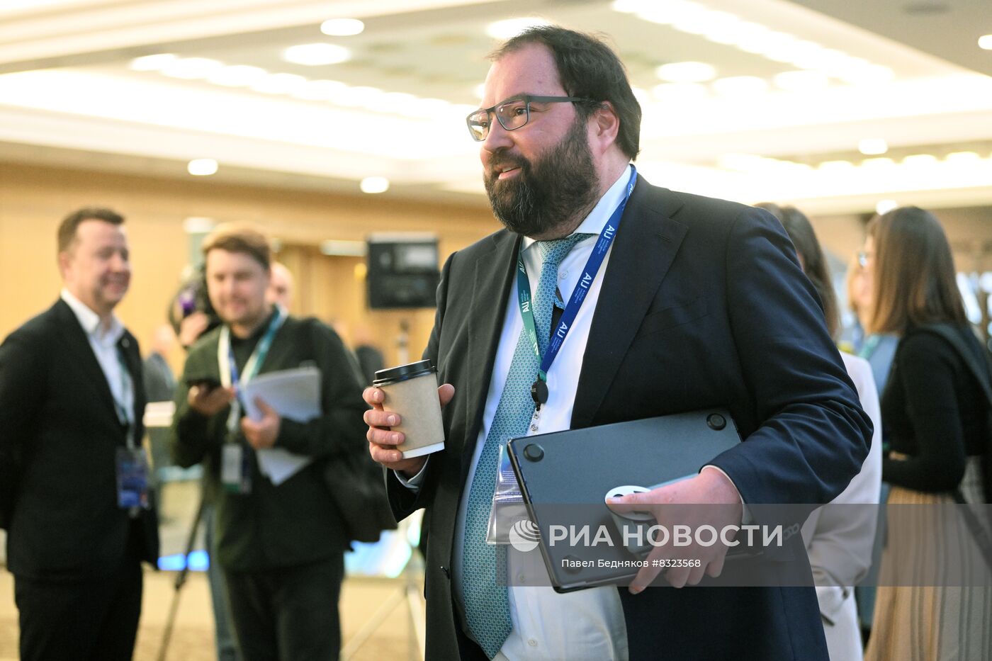 Министр цифрового развития, связи и массовых коммуникаций РФ Максут Шадаев на международной конференции Сбера по искусственному интеллекту Artificial Intelligence Journey в Москве. Место: Россия, Москва. Автор: Павел Бедняков/РИА Новости. Конференция Сбера по искусственному интеллекту