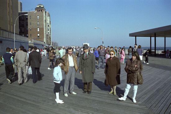 Район Брайтон-Бич в Нью-Йорке