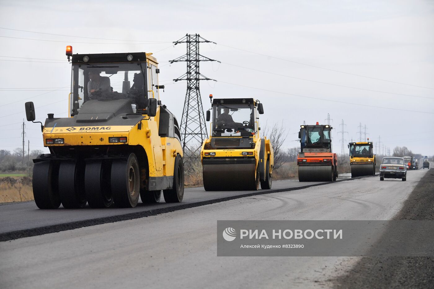 Ремонт объездной дороги вокруг Мелитополя