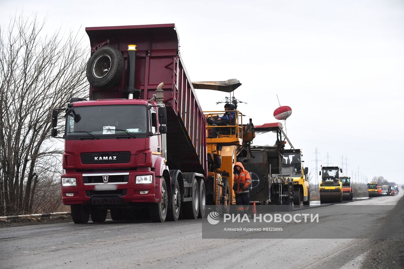 Ремонт объездной дороги вокруг Мелитополя