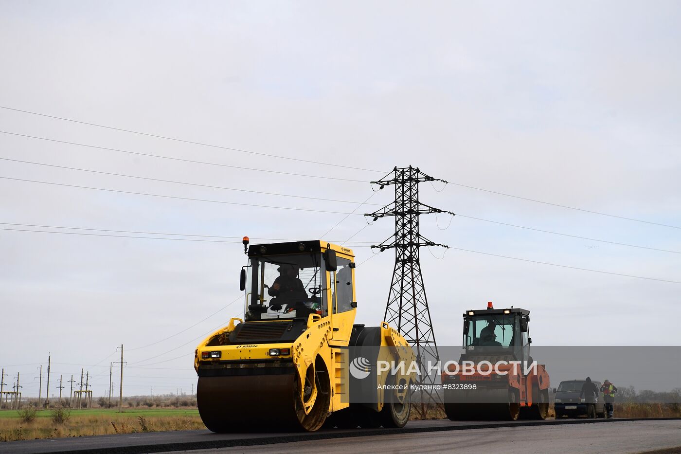 Ремонт объездной дороги вокруг Мелитополя