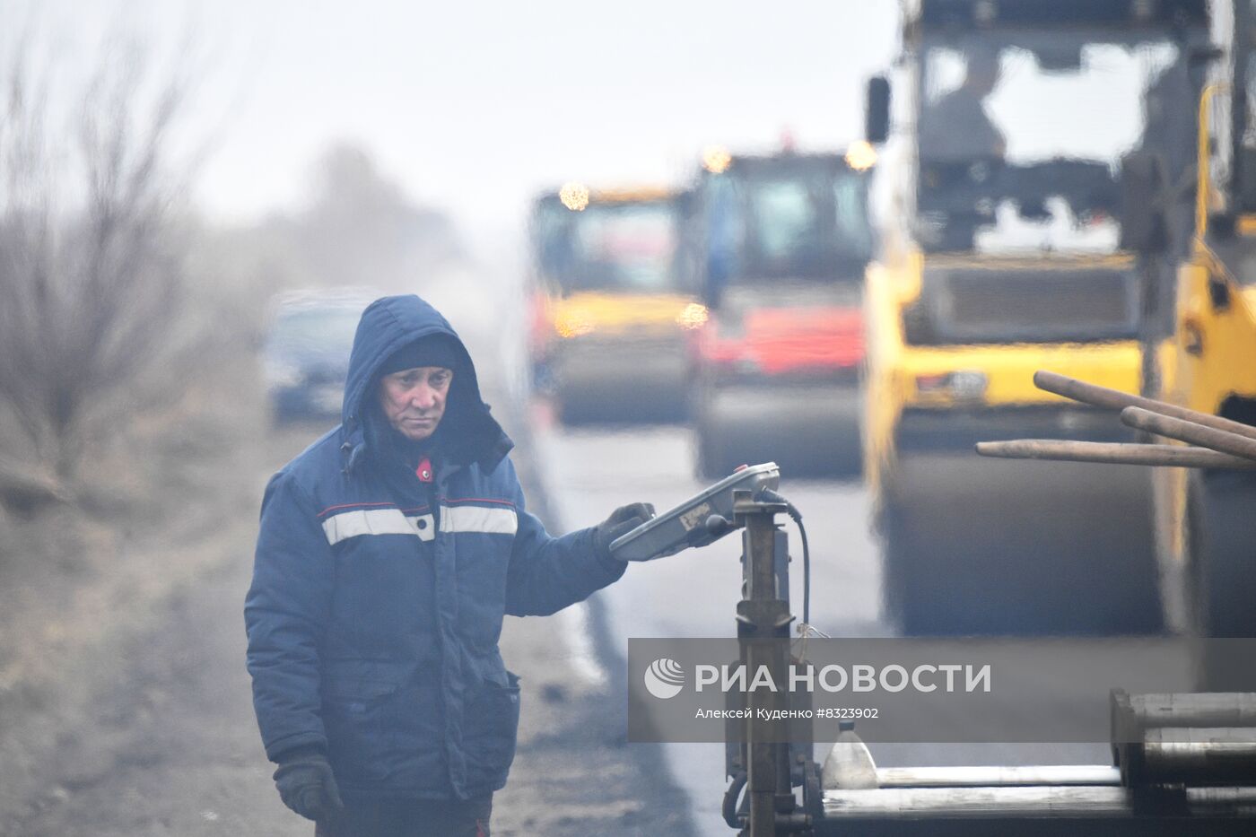 Ремонт объездной дороги вокруг Мелитополя