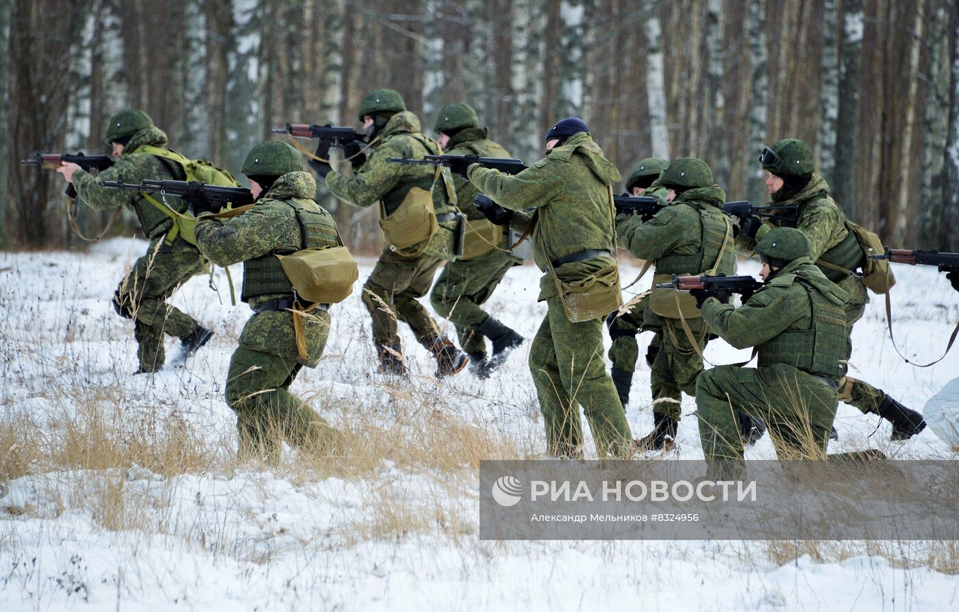 Подготовка мобилизованных для отправки в зону спецоперации