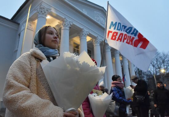 Встреча с освобожденными пленными в ДНР