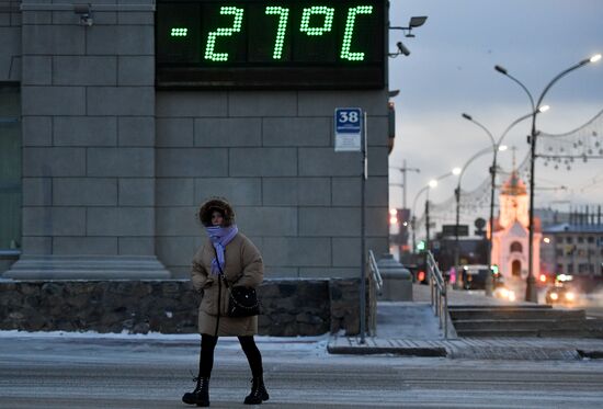 Морозы в Новосибирске