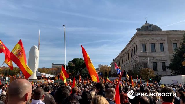 В Мадриде прошла антиправительственная акция 