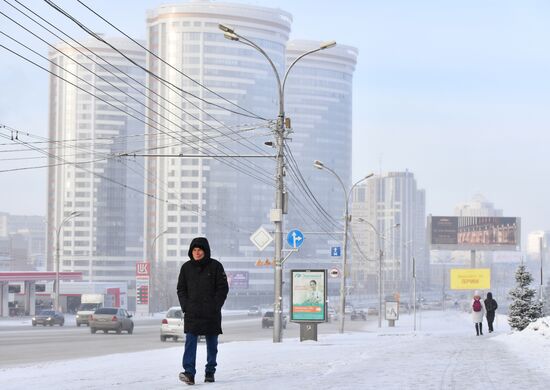 Морозы в Новосибирске