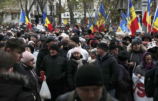 Акция протеста оппозиции в Кишиневе