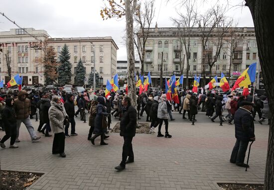 Акция протеста оппозиции в Кишиневе