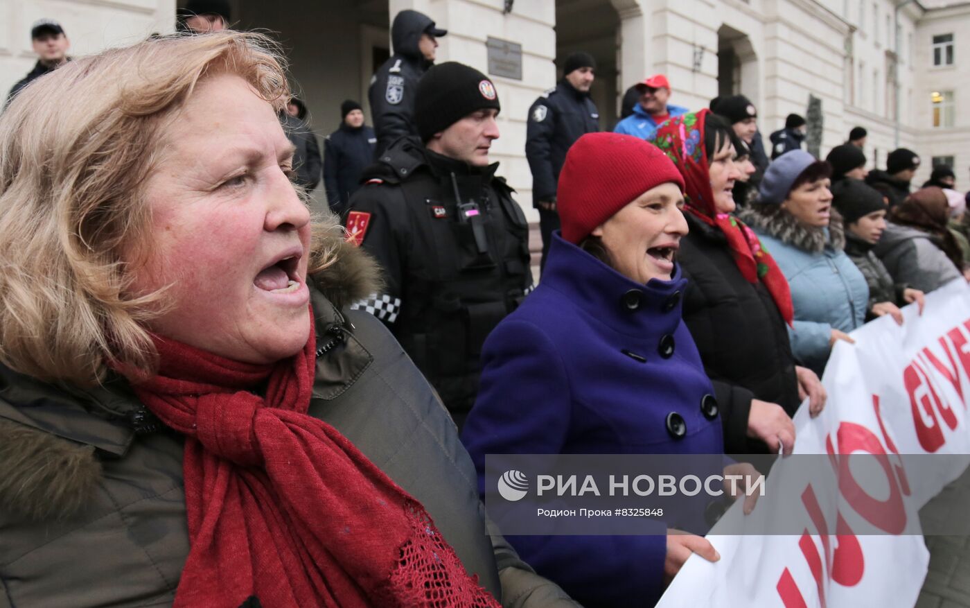 Акция протеста оппозиции в Кишиневе