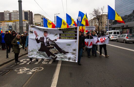 Акция протеста оппозиции в Кишиневе