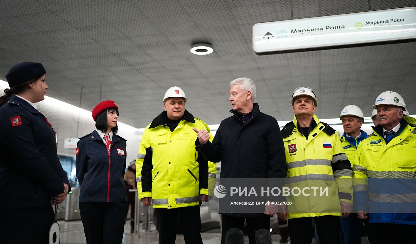 Мэр Москвы С. Собянин протестировал северо-восточный участок БКЛ 