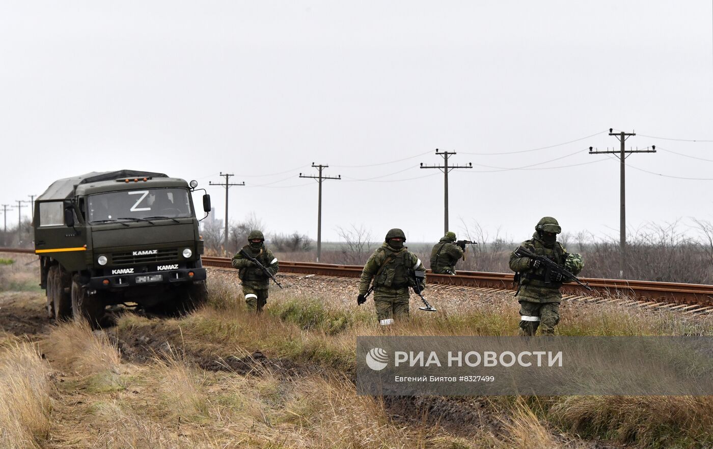 Работа железнодорожных войск в Херсонской области