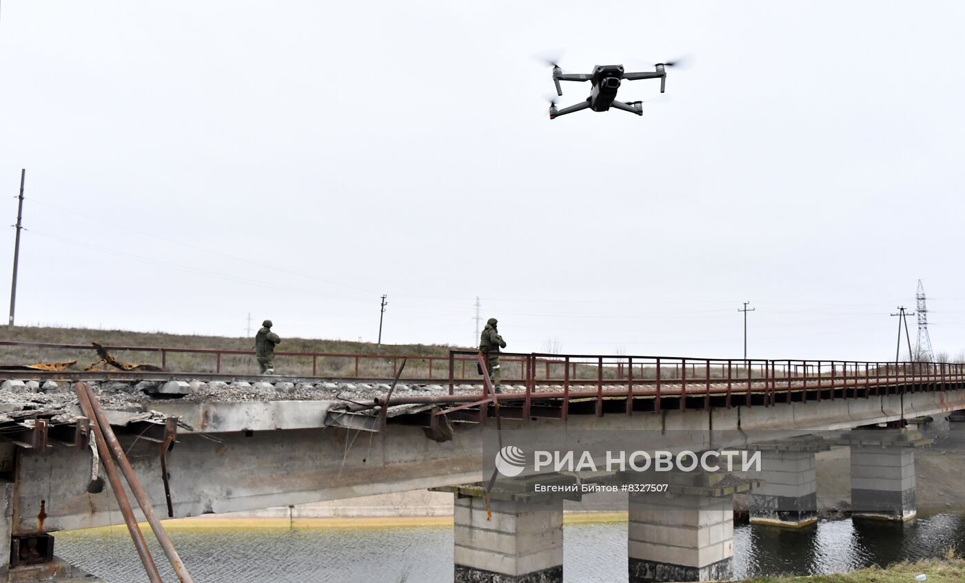 Работа железнодорожных войск в Херсонской области