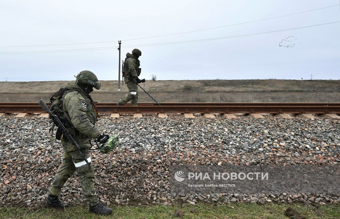 Работа железнодорожных войск в Херсонской области