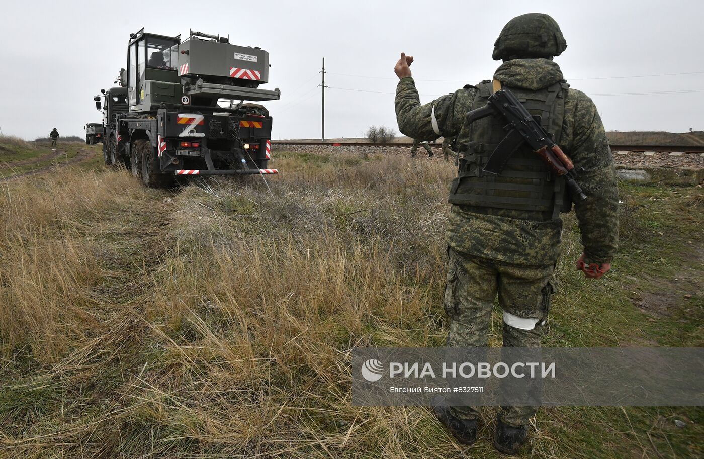 Работа железнодорожных войск в Херсонской области