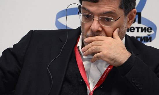 Проректор по международной части, профессор факультета иностранных языков и литературы Тегеранского государственного университета Сейед Мохаммад Маранди на сессии "Российско-иранский диалог" в рамках II Конгресса молодых ученых в Парке науки и искусства "Сириус". Фото могут быть использованы при наличии обязательной ссылки на источник. Место: Россия, Федеральная территория "Сириус". Автор: Владимир Астапкович. II КМУ-2022. Российско-иранский диалог