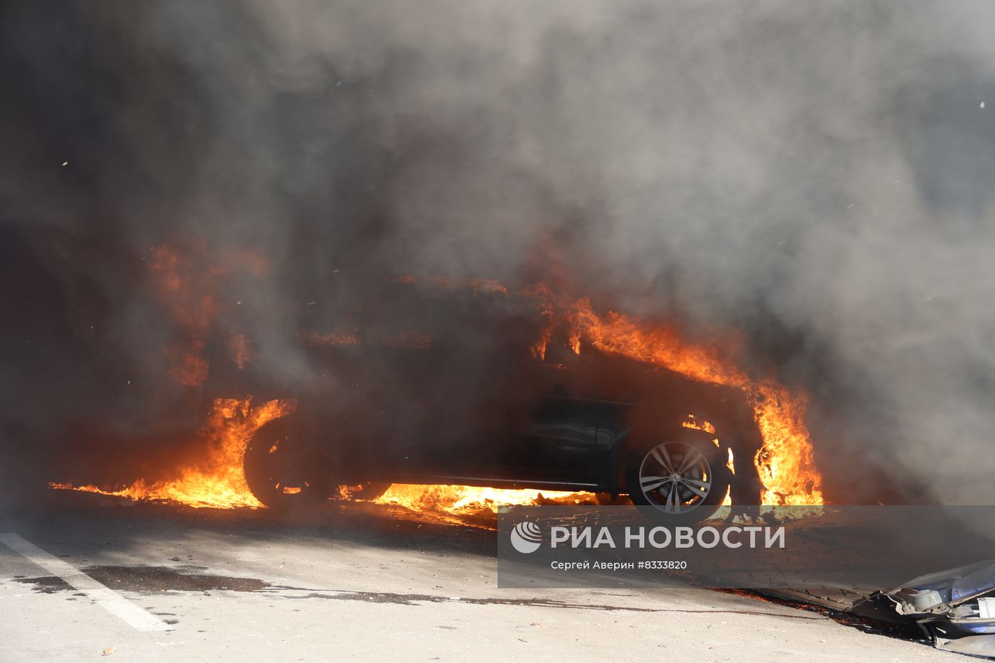 Последствия обстрела Донецка