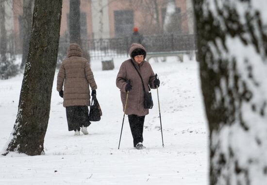 Снегопад в Санкт-Петербурге