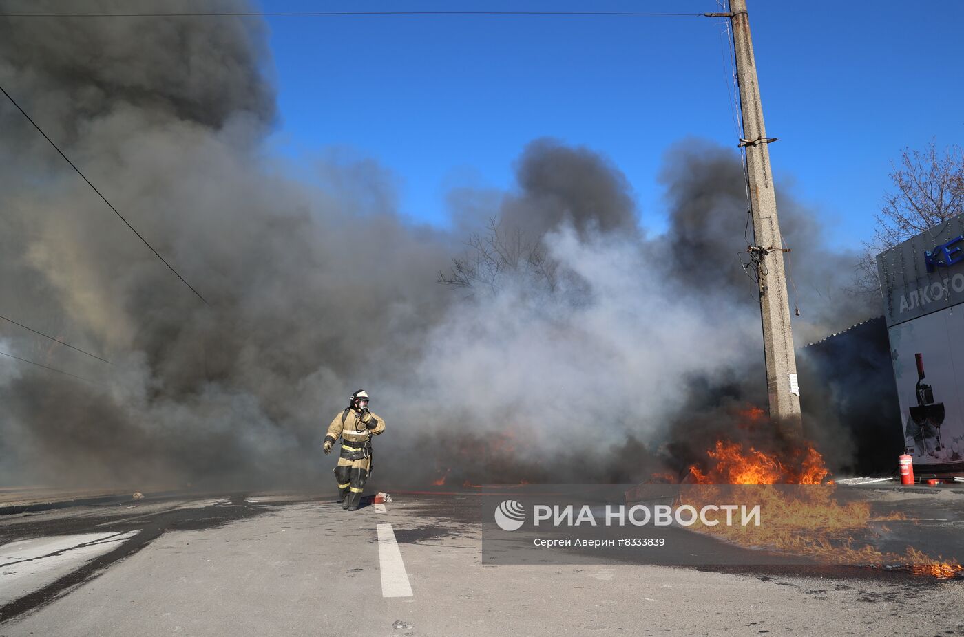 Последствия обстрела Донецка