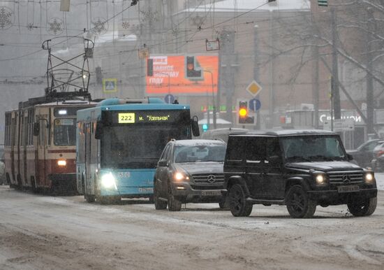 Снегопад в Санкт-Петербурге