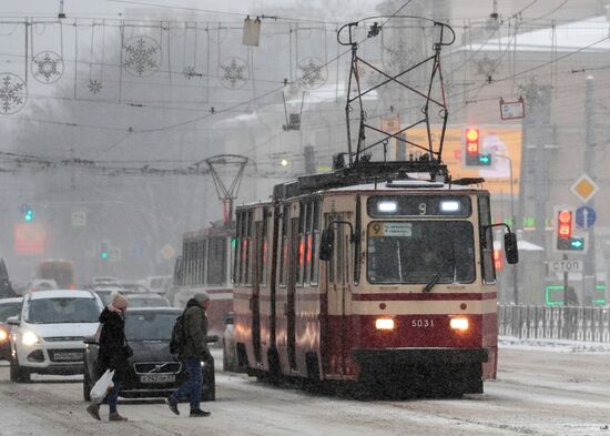 Снегопад в Санкт-Петербурге