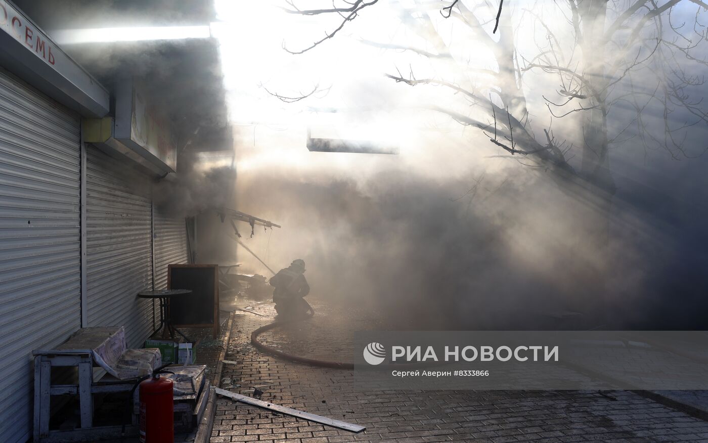 Последствия обстрела Донецка