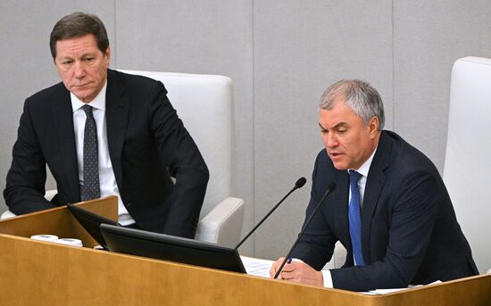 Пленарное заседание Госдумы РФ 