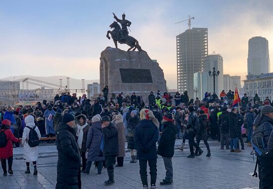 Протесты продолжаются в Монголии